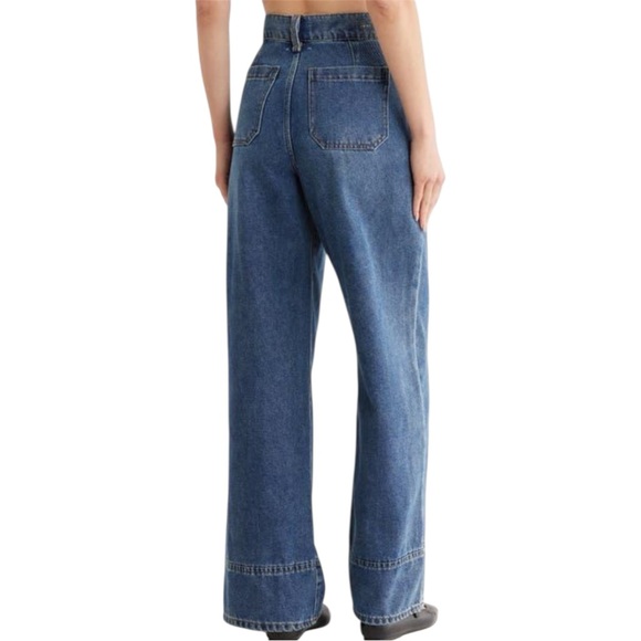 HABITUAL Jeans High Rise Pleated Wide Leg - Picture 2 of 6